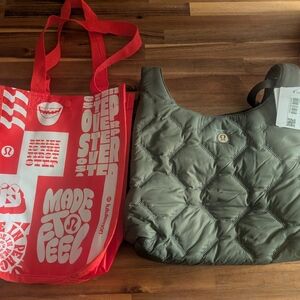 lululemon athletica Red Tote And Bay Leaf Quilty Pleasures Shoulder Bag Mini 5L